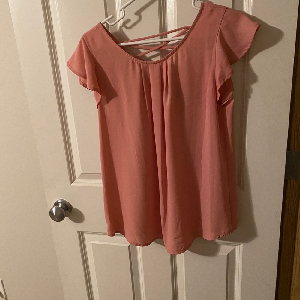 Pink racer back bouse